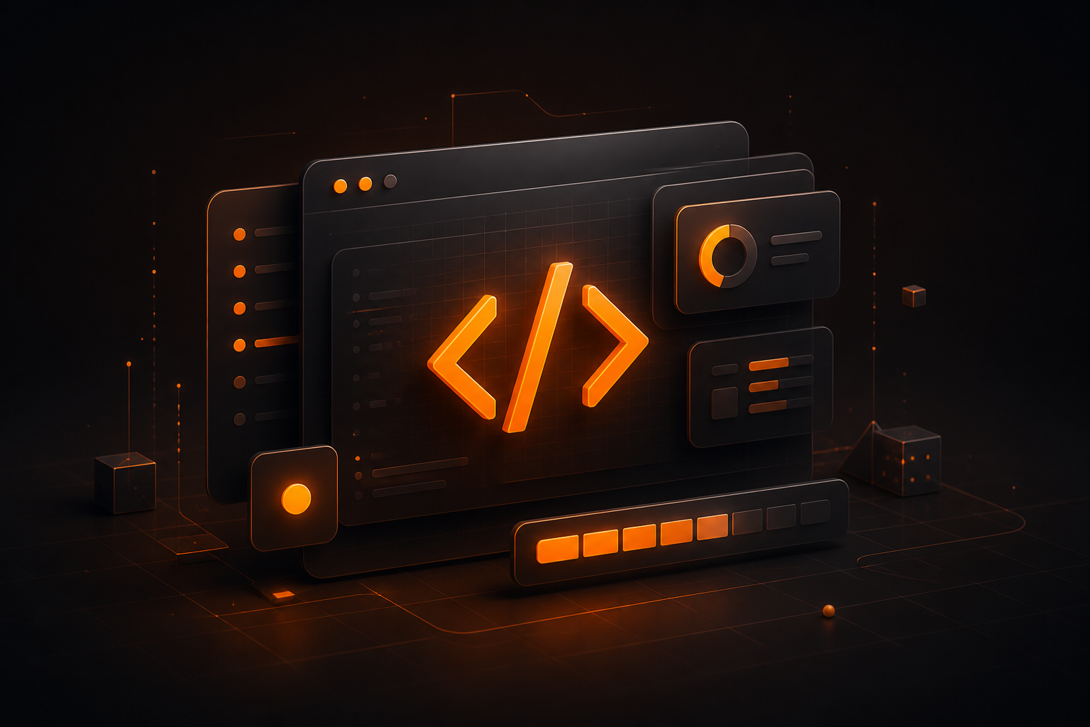 Interface abstrata representando um projeto em desenvolvimento